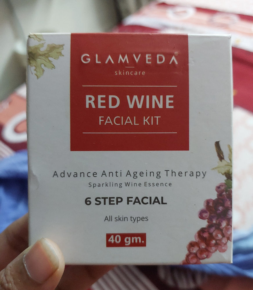 Glamveda Red Wine Advance Anti Ageing Facial Kit Reviews Online Nykaa