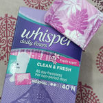  Whisper Daily Liners Clean and Fresh 40N : Health & Household