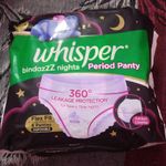 Whisper Period Panty bindazz nights Disposable Review In Detail #whisper # periods #menstruation 