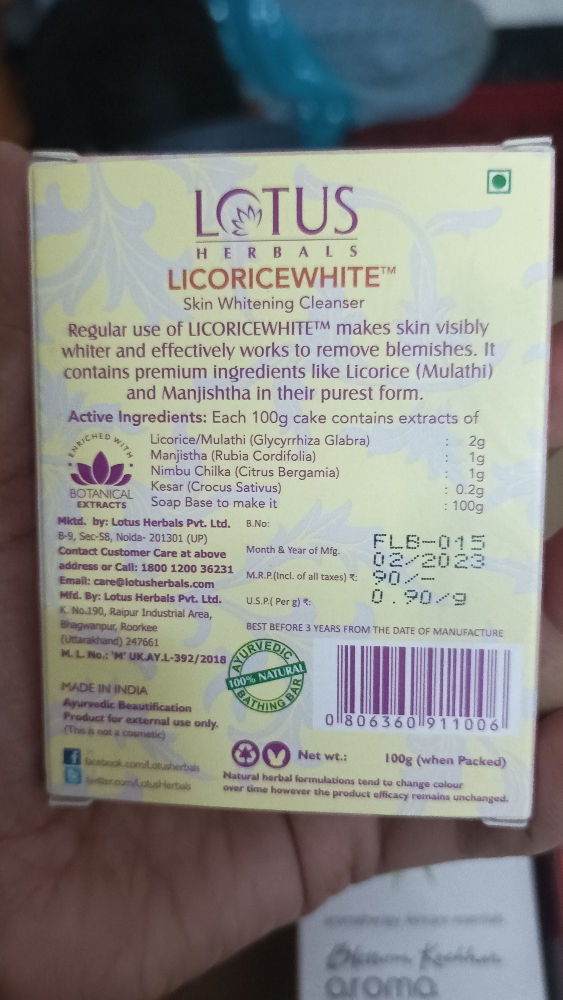 Lotus Herbals Licoricewhite Skin Whitening Cleanser Reviews Online