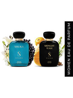 NISARA Malika & Midnight Tease - Perfume For Women,Long Lasting Floral,Woody & Musky Fragrance