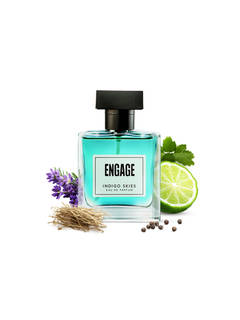 Engage Indigo Skies EDP for Men Aqua Bergamot Long Lasting P...