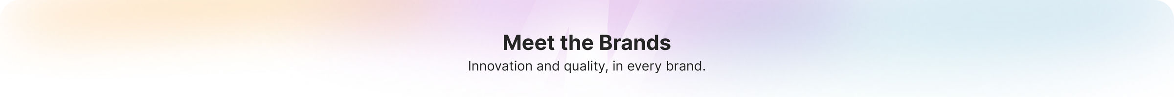 Meet the Brands