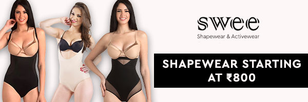 Buy Swee Lilac - Women's Solid Shapewear (Black & Nude, Pack of 2