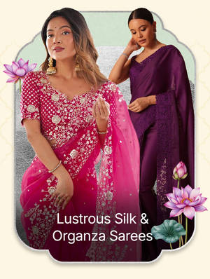 lustrous-silk-organza-sarees