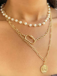 National Style Safe Lock Necklace Female Clavicle Chain Chalcedony Advanced  Light Luxury Niche Advanced Sense, High-quality & Affordable