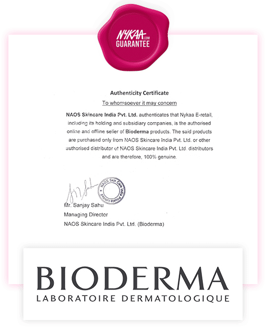 Bioderma brand authenticity certificate