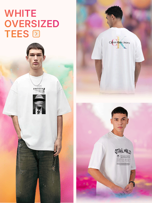 White oversized tees