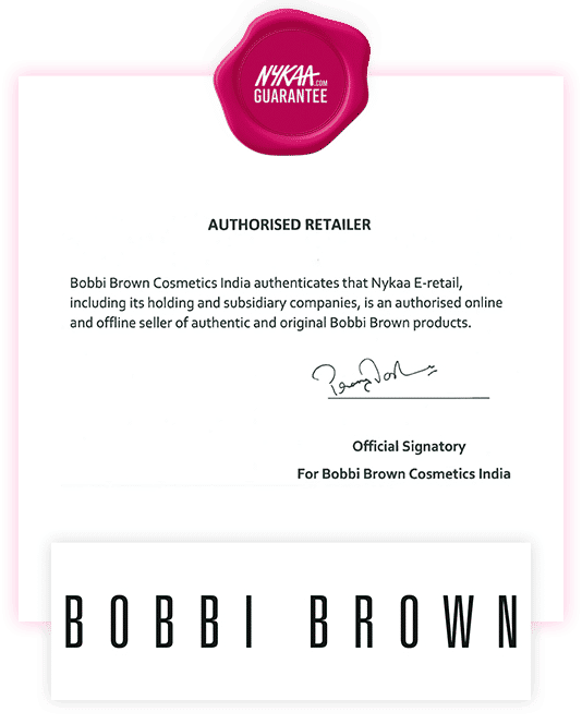 Bobbi Brown brand authenticity certificate