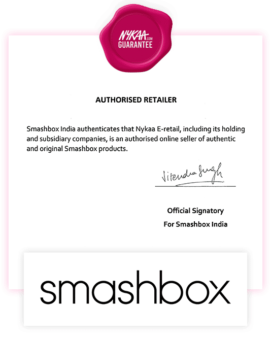 Smashbox brand authenticity certificate