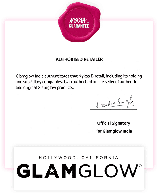 Glamglow brand authenticity certificate