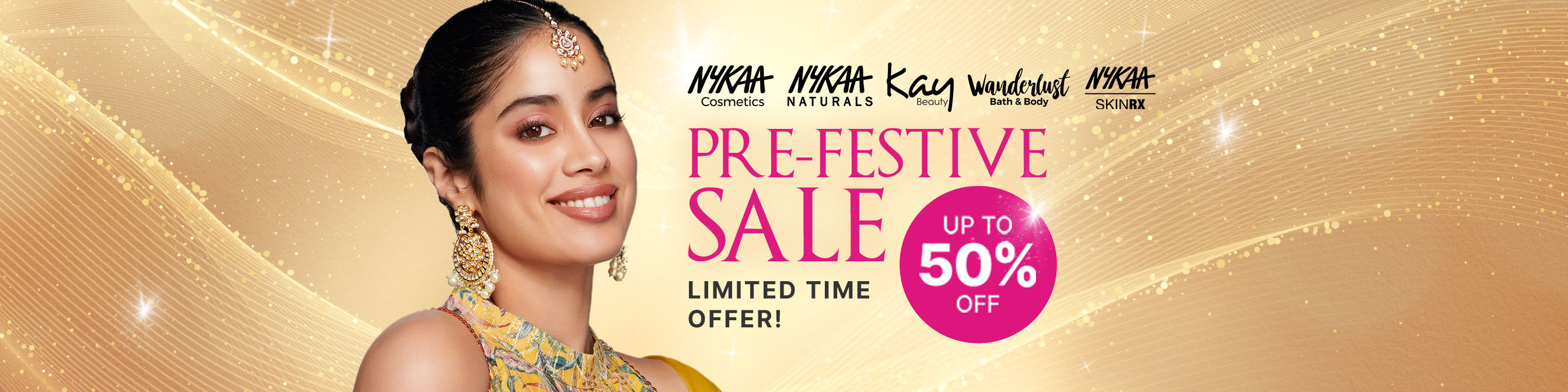 nykaa.com - Pre Festive sale – Up to 50% discount